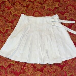 White wrap around schoolgirl skirt